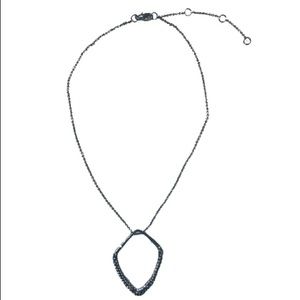 Alexis Bittar Miss Havisham Gunmetal Kite Necklace